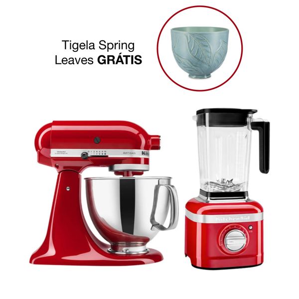 Combo Batedeira Stand Mixer Artisan Empire Red (KEA33CV) + Liquidificador K400 Empire Red (KUA35AV) - KEA33_KUA35_CJ 110v